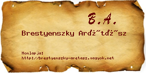 Brestyenszky Arétász névjegykártya